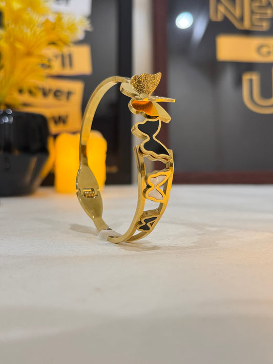 Butterfly Elegance Gold-Tone Bracelet