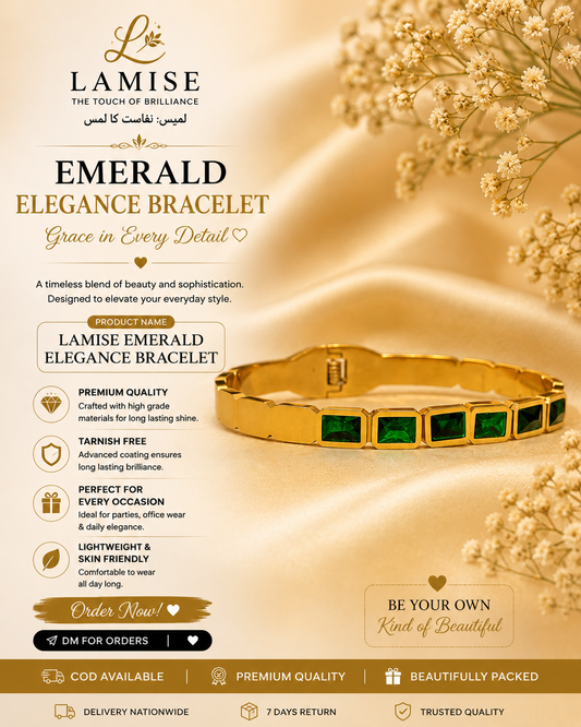 Lamise Emerald Elegance Bracelet