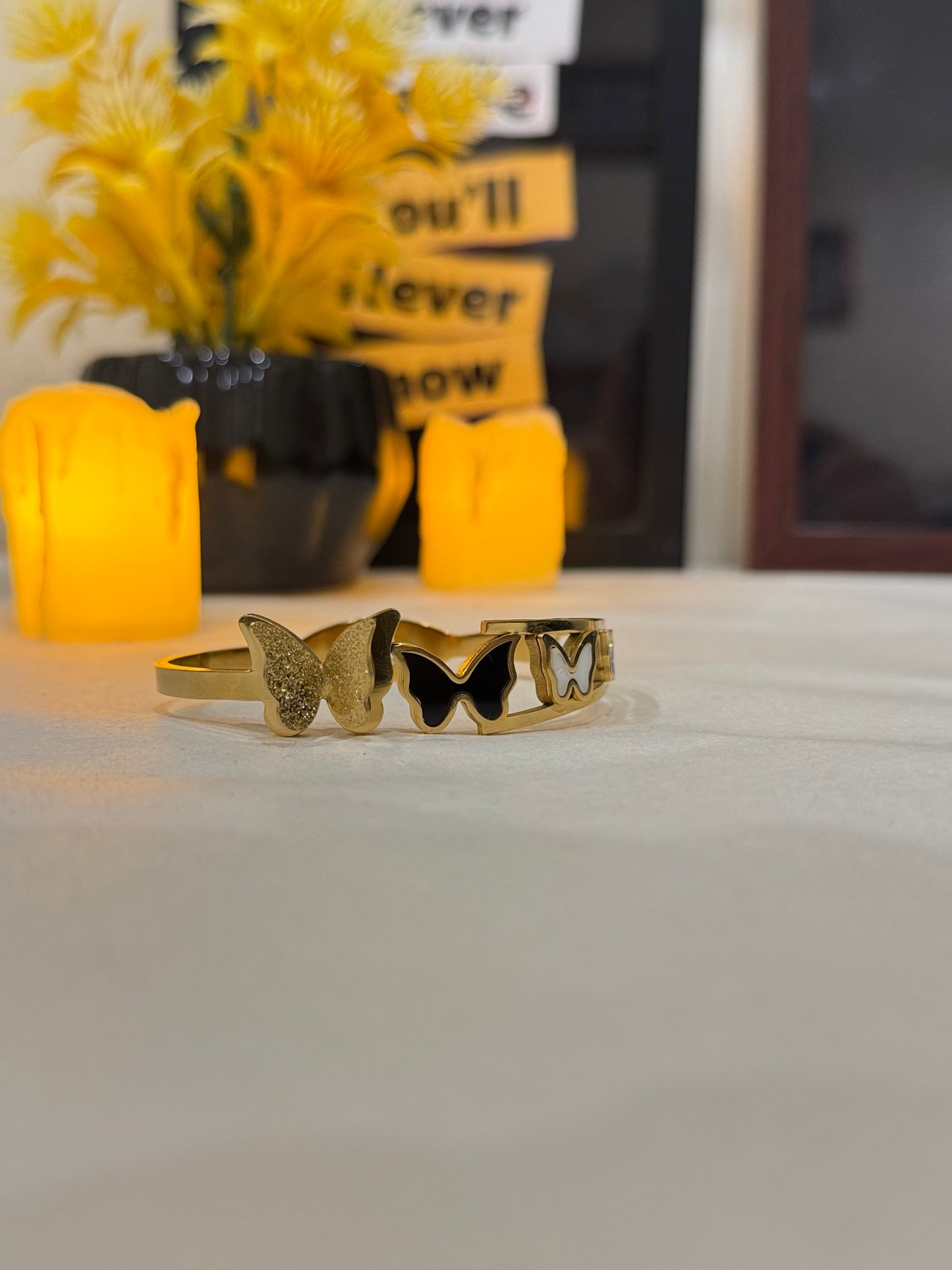 Butterfly Elegance Gold-Tone Bracelet