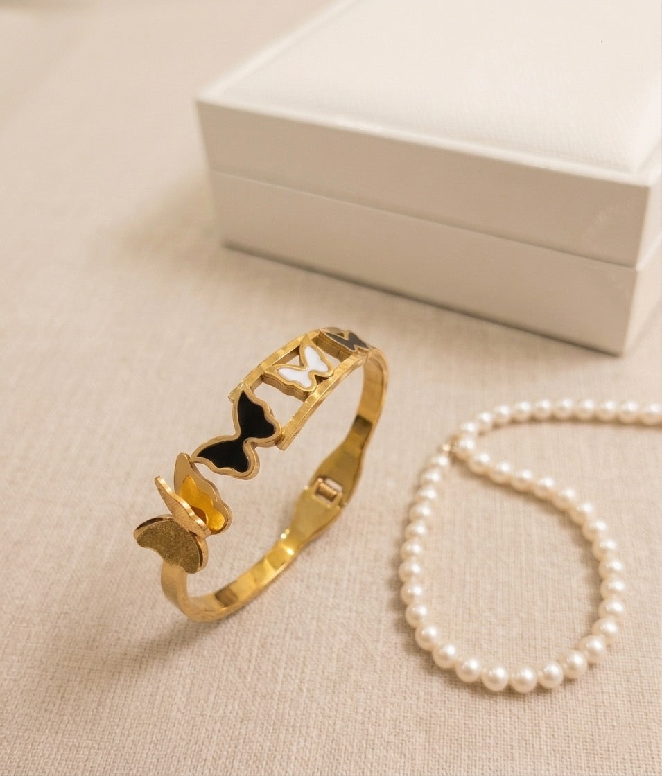 Butterfly Elegance Gold-Tone Bracelet